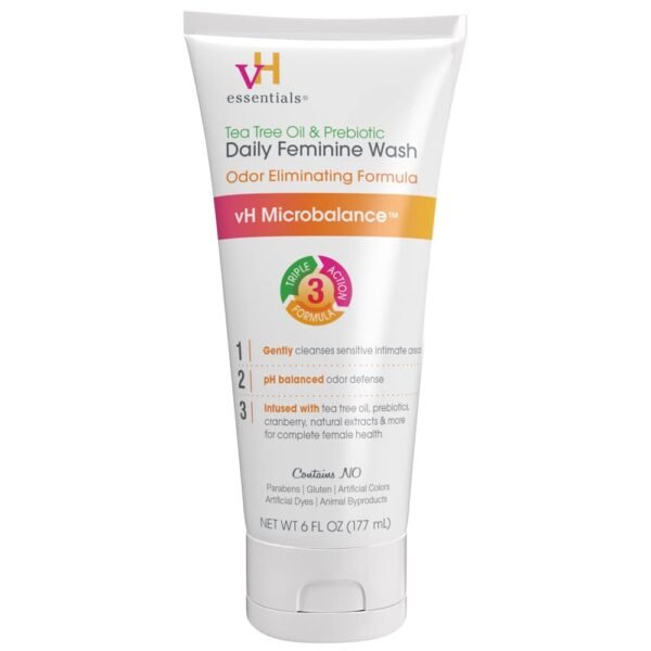 vH essentials, Ph Balanced Daily Feminine Wash, Tea Tree Oil & Prebiotic, 6, Fl Oz - Image 4