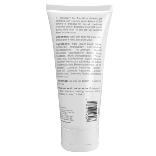 vH essentials, Ph Balanced Daily Feminine Wash, Tea Tree Oil & Prebiotic, 6, Fl Oz - Image 5