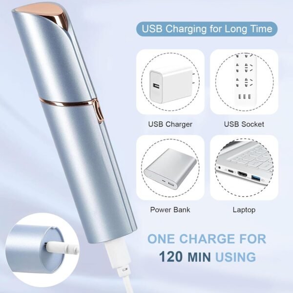 Facial Hair Removal for Women, Electric Painless Facial Hair Remover for Face, Lip, Chin - Image 2