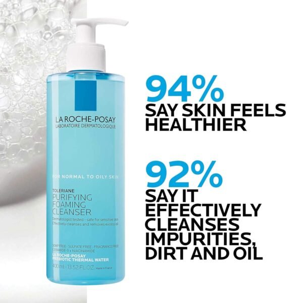 Purifying Foaming Facial Cleanser, Oil Free Face Wash for Oily Skin - Image 2