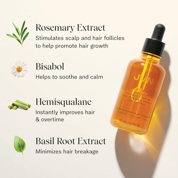 JVN Complete Hair and Scalp Treatment Oil With Rosemary, Dry Treatment for All Hair Types, Sulfate-Free, 1.7 Fluid Ounces - Image 3