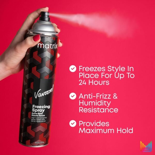 Matrix Vavoom Extra Hold Freezing Spray | Volumizing & Texturizing Hairspray | Extra Firm Hold | Anti-Frizz & Anti-Humidity | Hair Styling Product | For All Hair Types | 15 oz. - Image 3