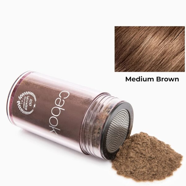 Caboki All-Natural Hair Building Fiber. Make Thin Hair Look 10X Fuller Instantly. Eliminate the Appearance of Bald Spot and Thinning Hair (30G, 90-Day Supply). Medium Brown - Image 3