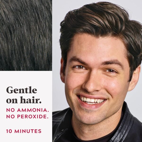 Just For Men Easy Comb-In Color Mens Hair Dye, Easy No Mix Application with Comb Applicator - Dark Brown, A-45, Pack of 3 - Image 4