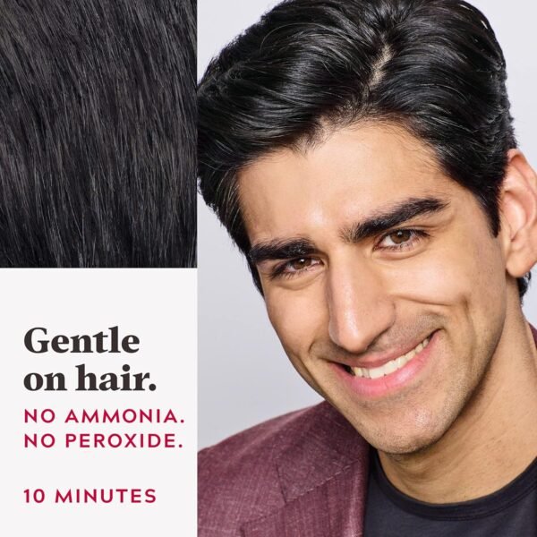 Just For Men Easy Comb-In Color Mens Hair Dye, Easy No Mix Application with Comb Applicator - Real Black, A-55, Pack of 3 - Image 3